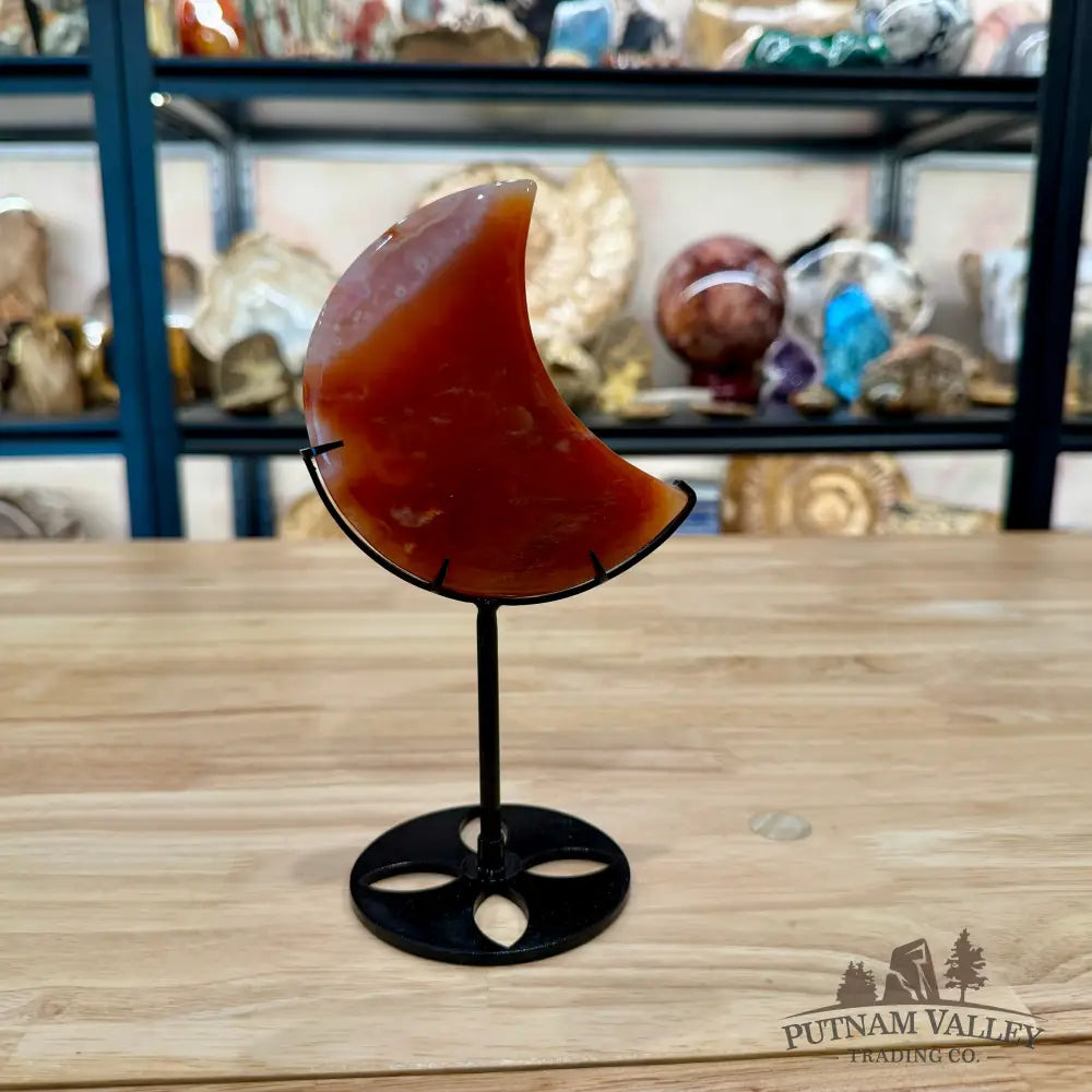 Carnelian Moon on Metal Stand 7.55’’ - Moon