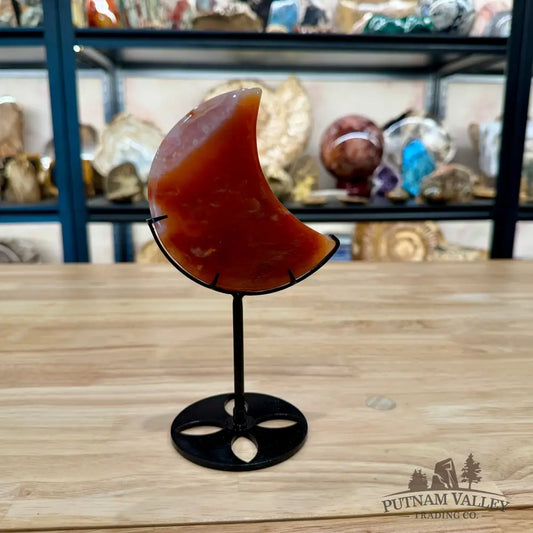 Carnelian Moon on Metal Stand 7.55’’ - Moon