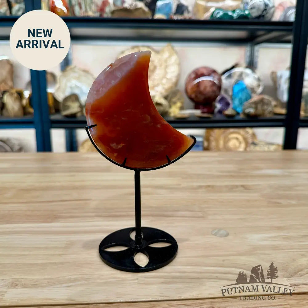 Carnelian Moon on Metal Stand 7.55’’ - Moon