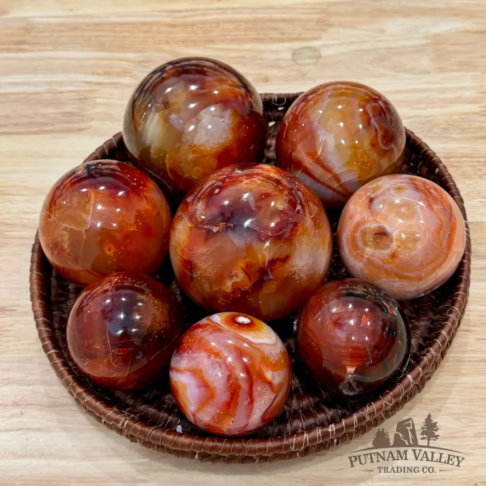 Carnelian Spheres | In Select Sizes - 2’’ - 2.4’’ - Sphere