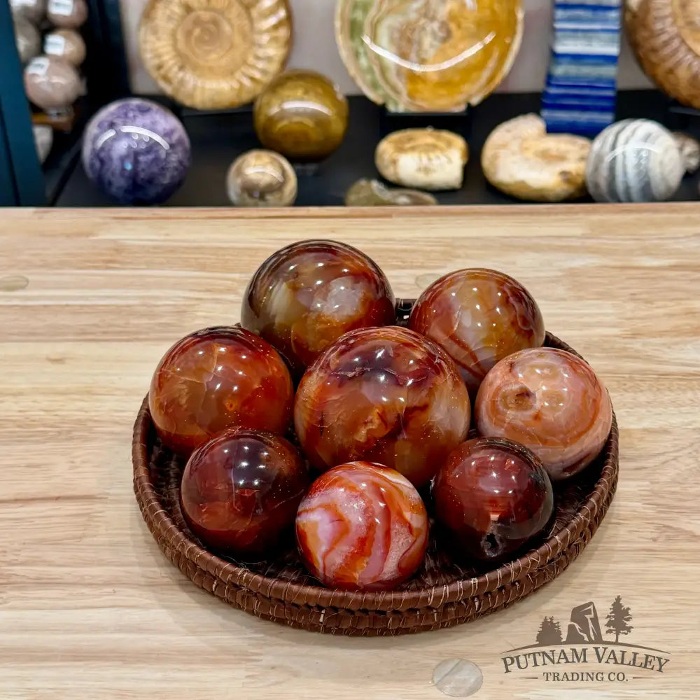 Carnelian Spheres | In Select Sizes - Sphere