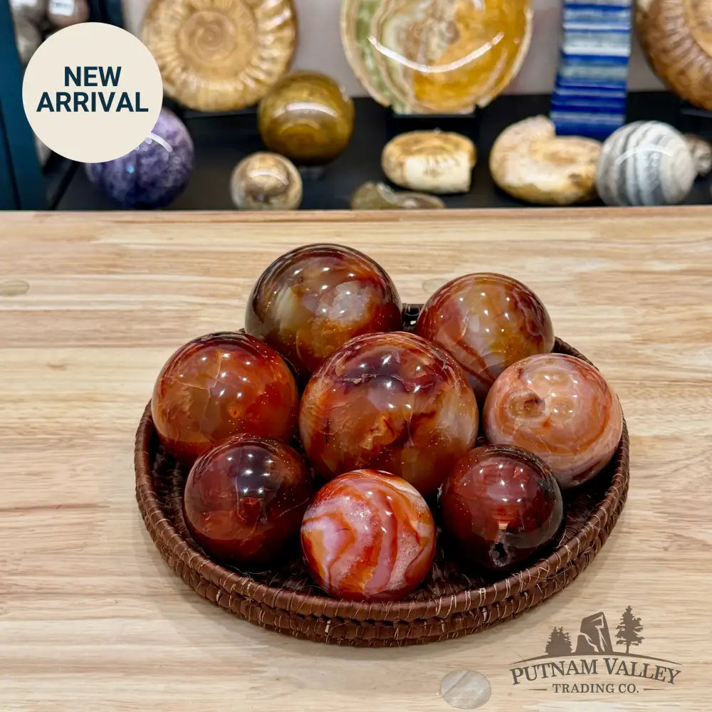 Carnelian Spheres | In Select Sizes - Sphere