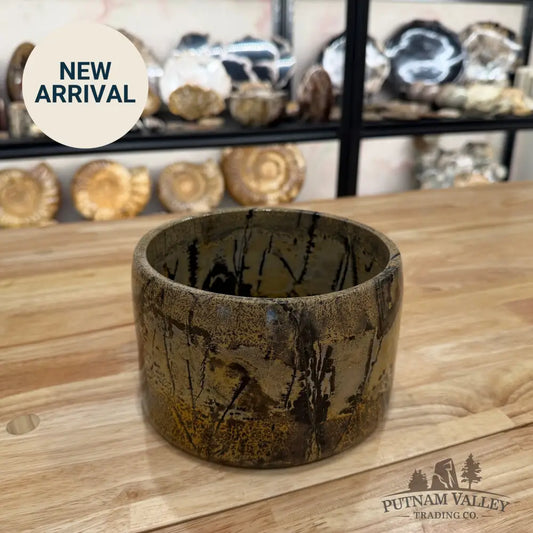 Chinese Painting Stone Bowl Bowl