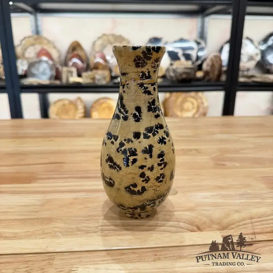 Chinese Painting Stone Gourd Vase - Putnam Valley Trading Co.