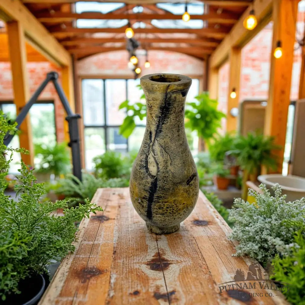 Chinese Painting Stone Gourd Vase Vase