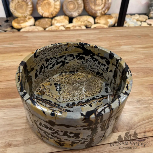 Chinese Painting Stone Large Bowl Bowl