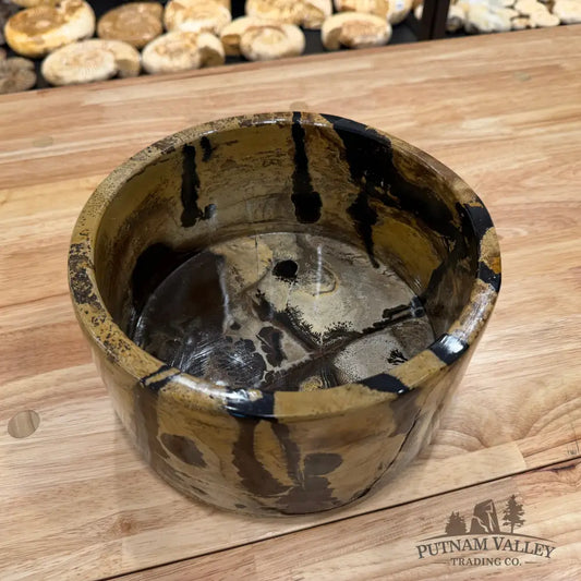 Chinese Painting Stone Large Bowl Bowl