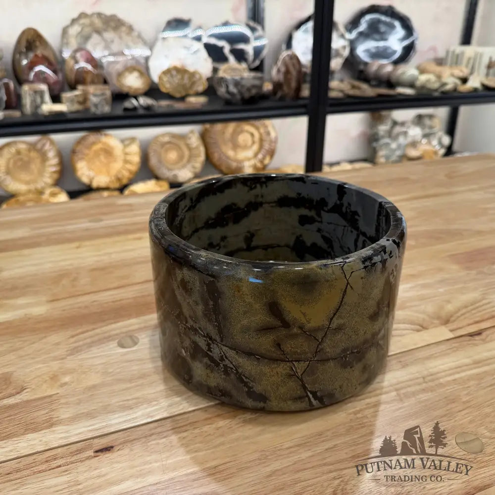 Chinese Painting Stone Large Bowl Bowl