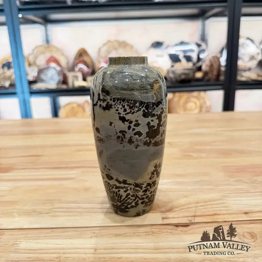 Chinese Painting Stone Ovoid Vase - Putnam Valley Trading Co.