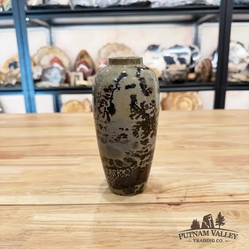 Chinese Painting Stone Ovoid Vase - Putnam Valley Trading Co.