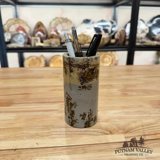 Chinese Painting Stone Pen Holder - Putnam Valley Trading Co.