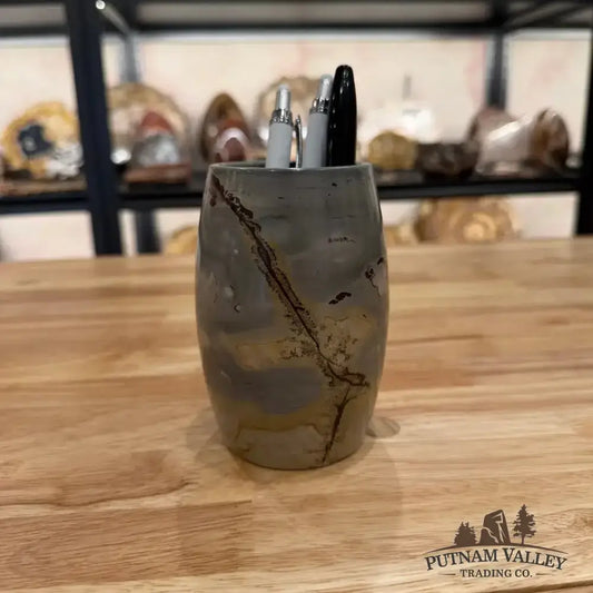 Chinese Painting Stone Pen Holder - Putnam Valley Trading Co.