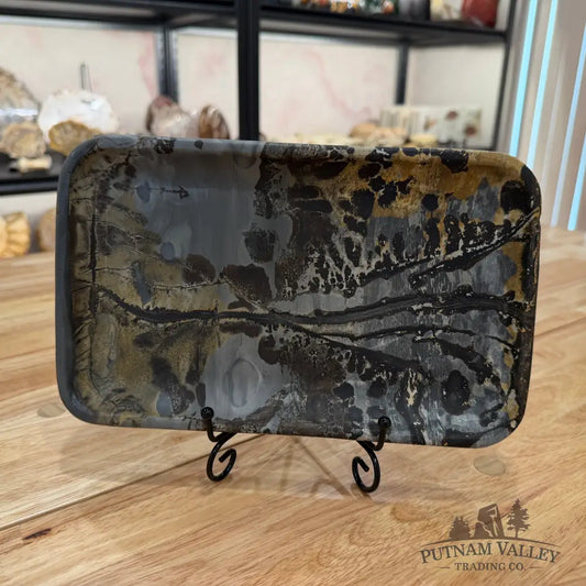 Chinese Painting Stone Rectangle Plate Plate