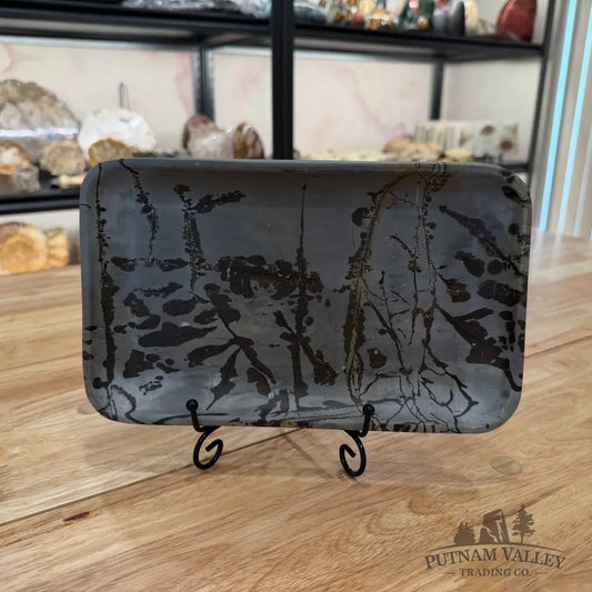 Chinese Painting Stone Rectangle Plate Plate