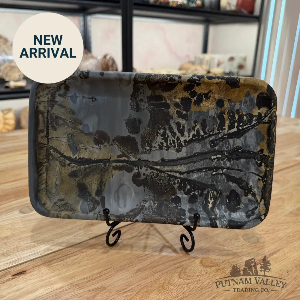 Chinese Painting Stone Rectangle Plate Plate