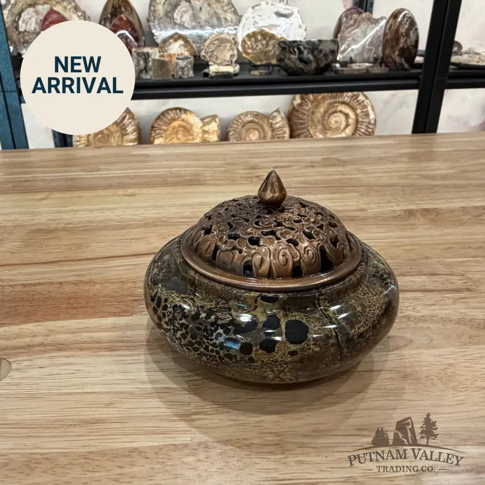 Chinese Painting Stone Aroma Jar Display Box