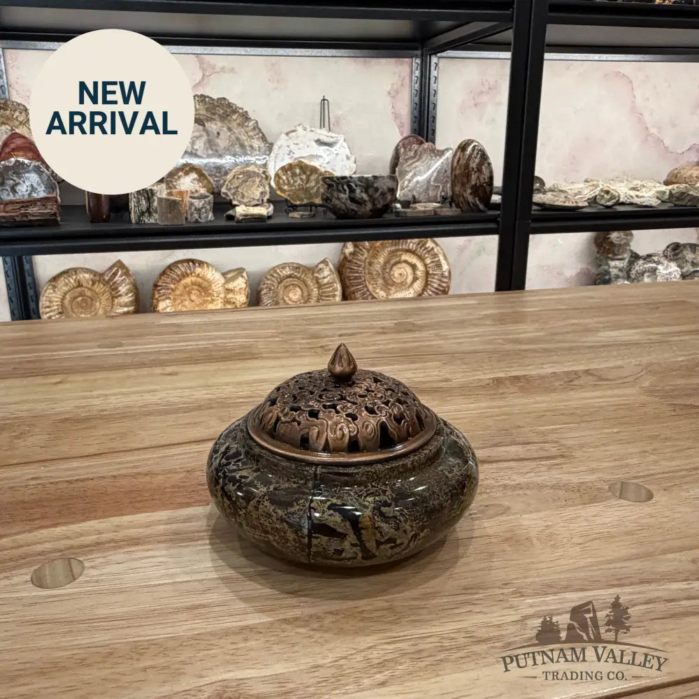 Chinese Painting Stone Aroma Jar Display Box