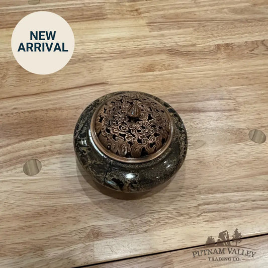 Chinese Painting Stone Aroma Jar Display Box