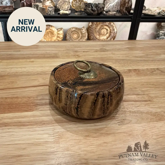 Chinese Painting Stone Keepsake Jar Display Box