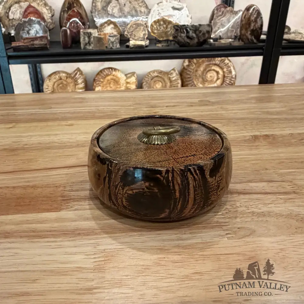 Chinese Painting Stone Keepsake Jar Display Box