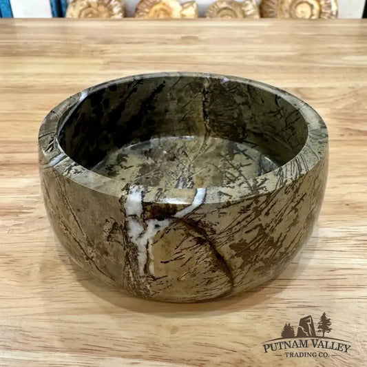 Chinese Painting Stone Small Bowl - Putnam Valley Trading Co.