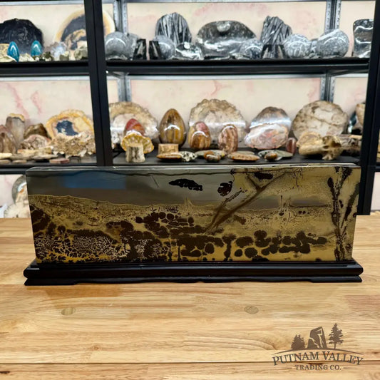 Chinese Painting Stone Table Accent 21’’ Accent