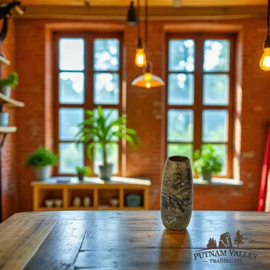 Chinese Painting Stone Torpedo Vase - Putnam Valley Trading Co.