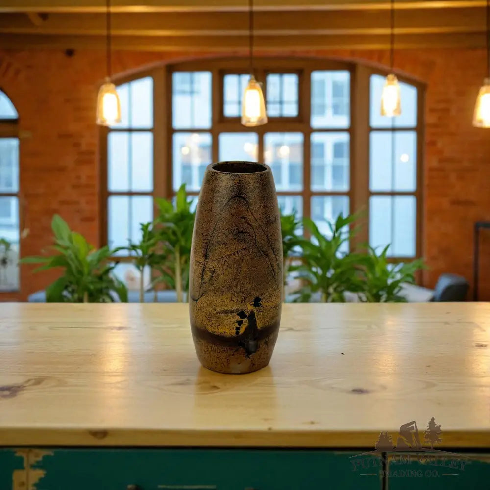 Chinese Painting Stone Torpedo Vase Vase