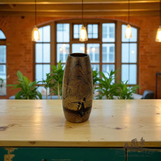 Chinese Painting Stone Torpedo Vase Vase