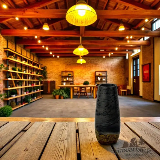 Chinese Painting Stone Torpedo Vase - Putnam Valley Trading Co.