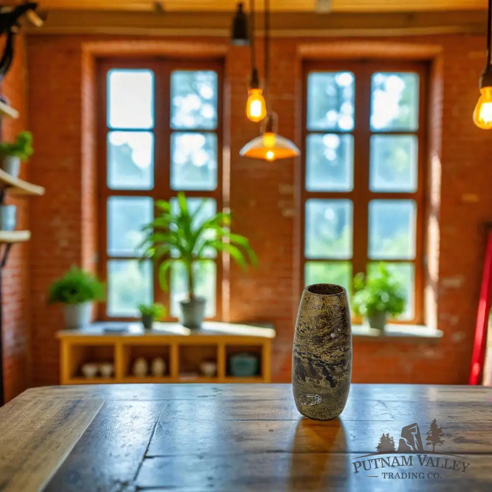 Chinese Painting Stone Torpedo Vase Vase