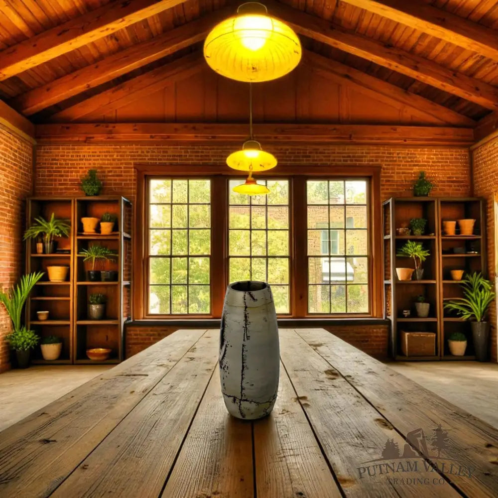 Chinese Painting Stone Torpedo Vase Vase