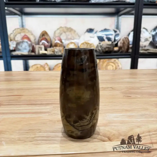 Chinese Painting Stone Torpedo Vase - Putnam Valley Trading Co.