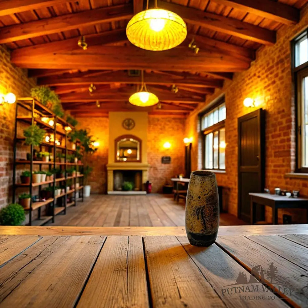 Chinese Painting Stone Torpedo Vase Vase