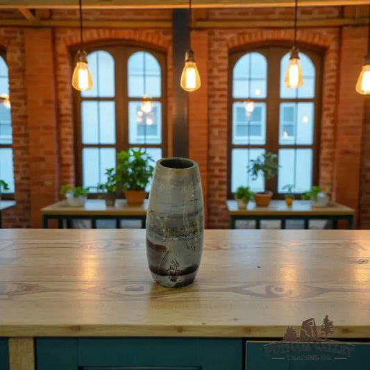 Chinese Painting Stone Torpedo Vase - Putnam Valley Trading Co.