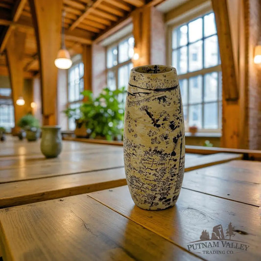 Chinese Painting Stone Torpedo Vase Vase