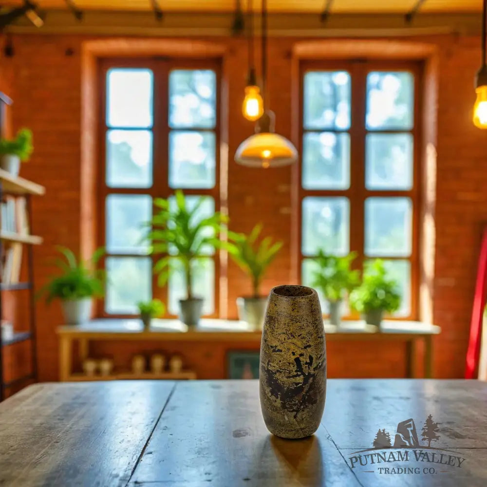 Chinese Painting Stone Torpedo Vase Vase