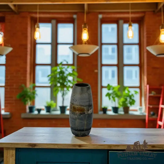 Chinese Painting Stone Torpedo Vase - Putnam Valley Trading Co.