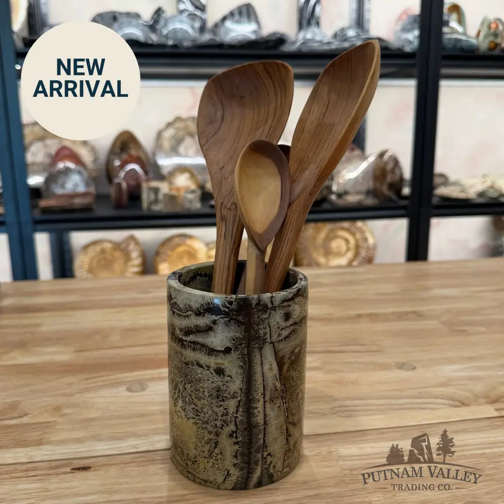 Chinese Painting Stone Utensil Crock Crock