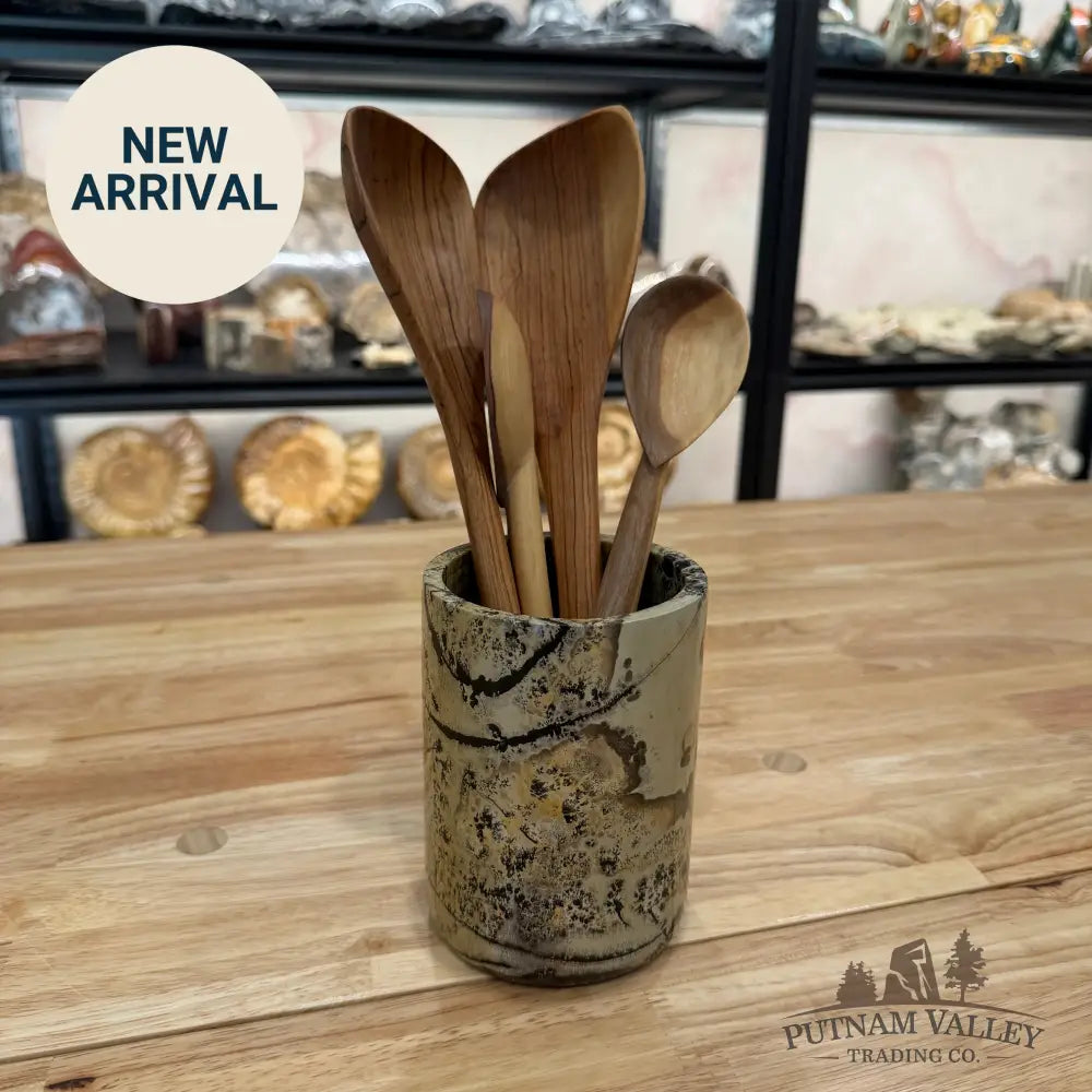 Chinese Painting Stone Utensil Crock Crock