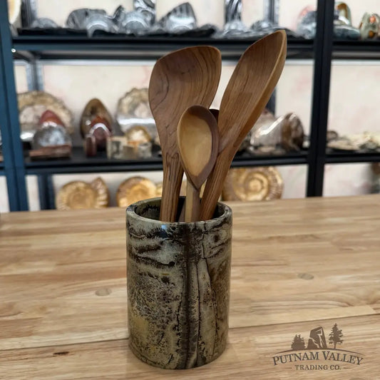 Chinese Painting Stone Utensil Crock Crock