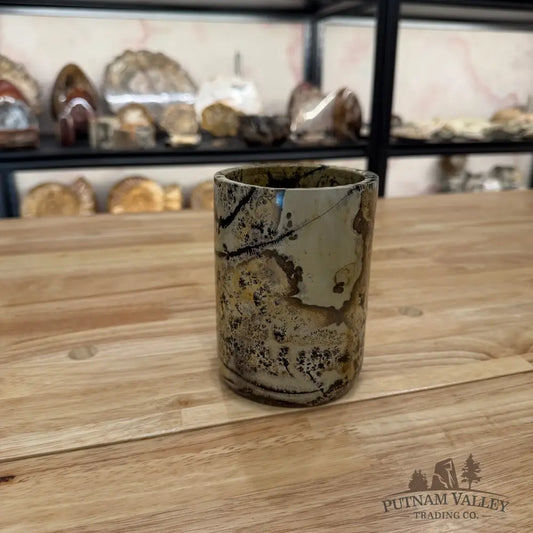 Chinese Painting Stone Utensil Crock Crock