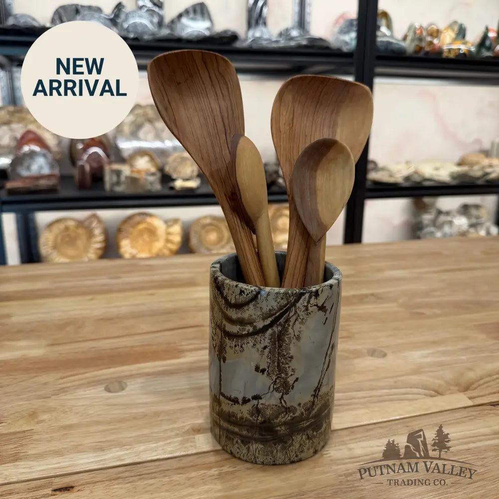 Chinese Painting Stone Utensil Crock Crock