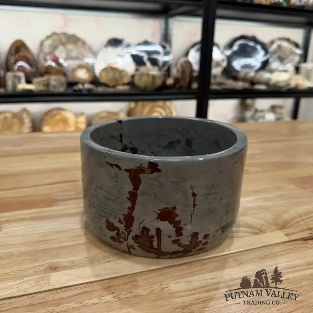Chinese Painting Stone Bowl - Putnam Valley Trading Co.