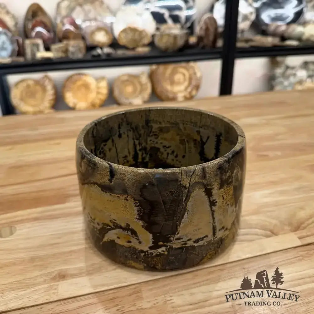 Chinese Painting Stone Bowl - Putnam Valley Trading Co.