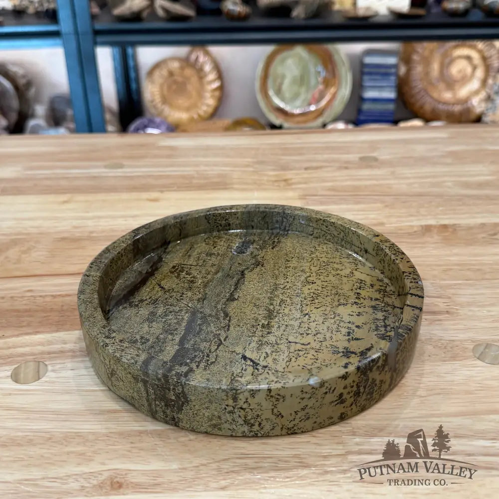 Chinese Picture Jasper Decorative Tray - Bowl