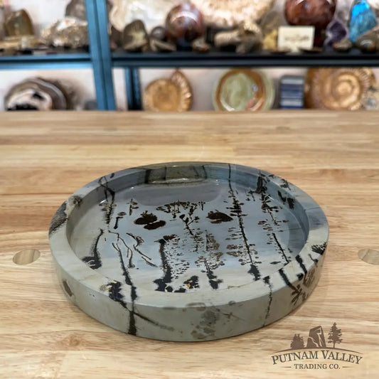 Chinese Picture Jasper Decorative Tray - Bowl