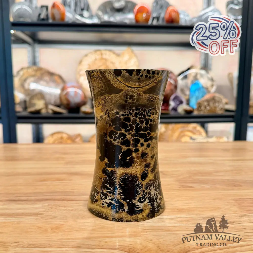 Chinese Painting Stone Flared Vase 5.89’’ Vase