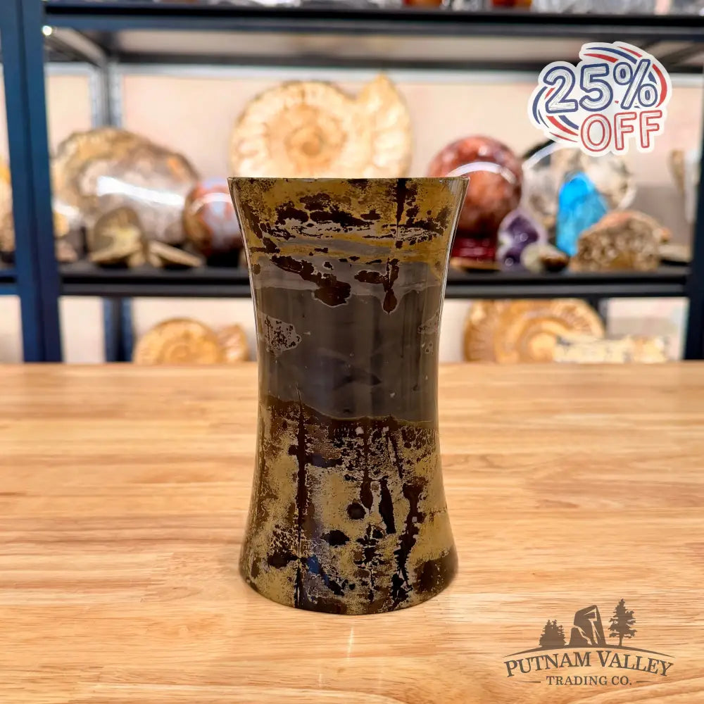 Chinese Painting Stone Flared Vase 6.03’’ Vase