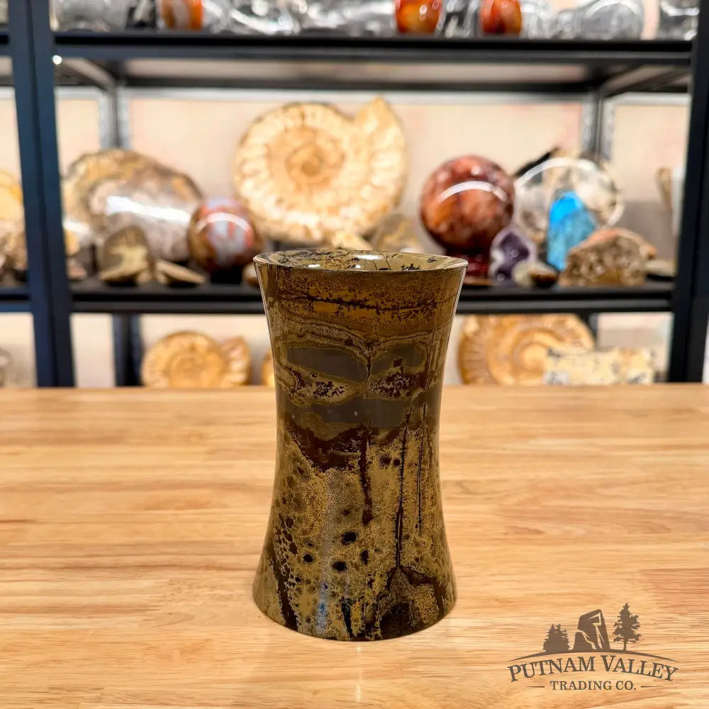 Chinese Painting Stone Flared Vase 5.76’’ Vase